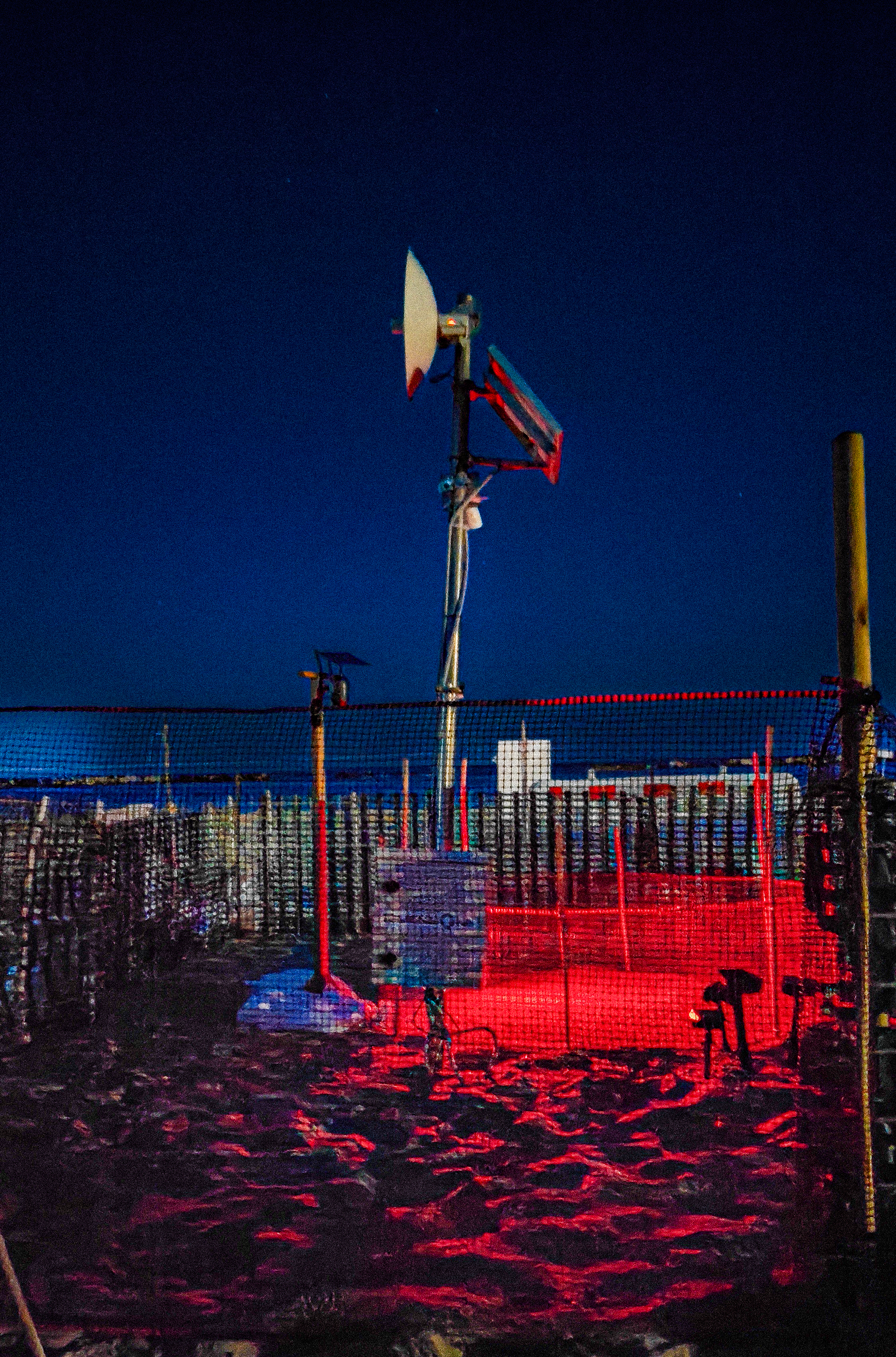 Presidio del nido su spiaggia notturna